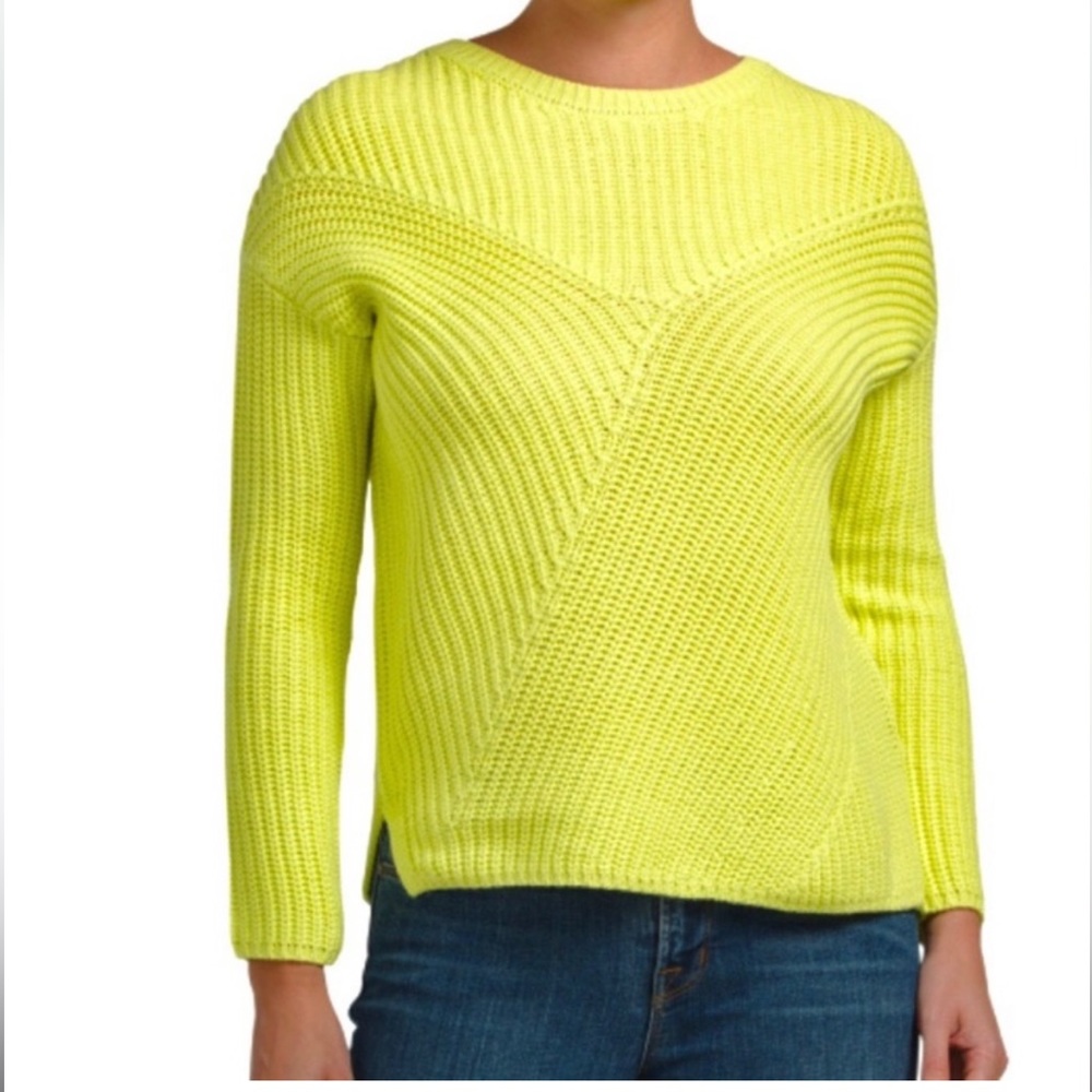 Rachel Zoe Lime Green Crewneck Sweater